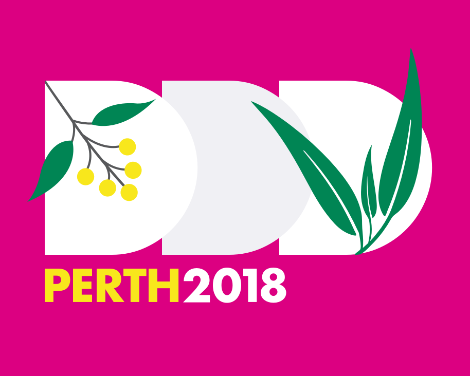Djilba version of the DDD Perth 2018 Logo