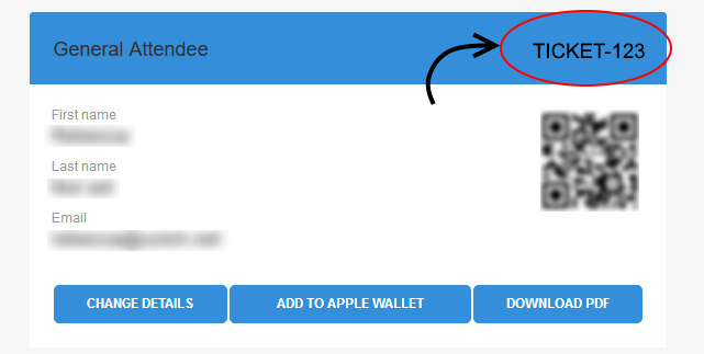 Ticket Number location for DDD Perth 2019