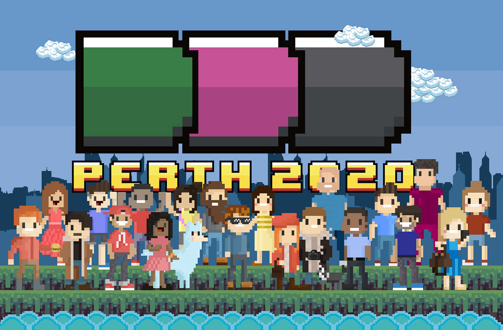 DDD WA Inc Committee for 2020 in 8-bit glory