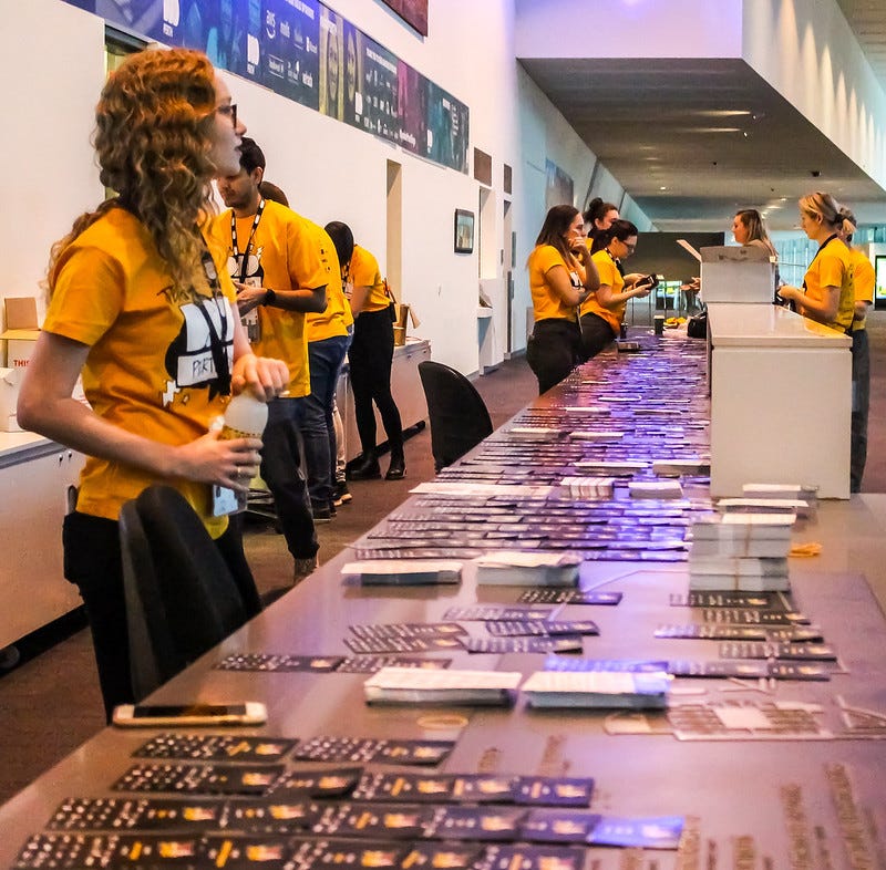 Registration Volunteers at DDD Perth 2019